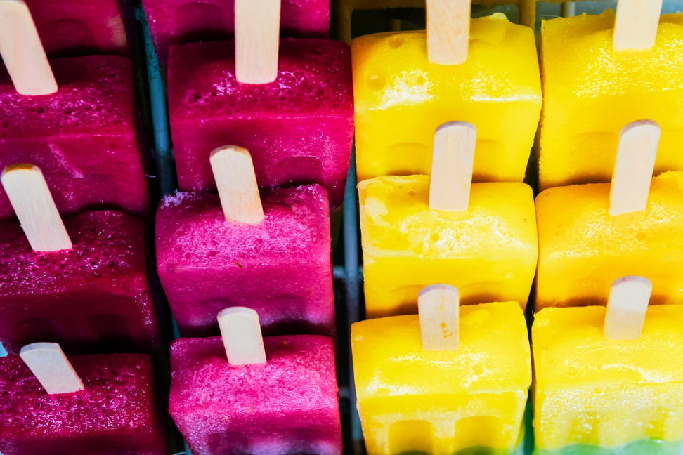 Colorful Ice cream popsicles